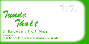 tunde tholt business card