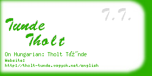 tunde tholt business card